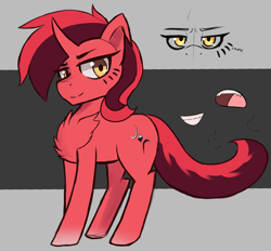 Size: 4524x4192 | Tagged: safe, artist:pure red, imported from derpibooru, oc, oc only, oc:pure red, original species, pony, unicorn, solo