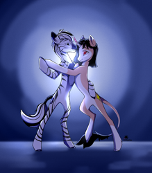 Size: 1890x2154 | Tagged: safe, artist:lilitepsilon, imported from derpibooru, oc, oc only, oc:auora, oc:palatinatus clypeus, cute, dancing, female, love, male, moonlight, oc x oc, palora, romantic, shipping