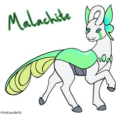 Size: 1950x1800 | Tagged: safe, artist:misskanabelle, imported from derpibooru, oc, oc only, oc:malachite, changedling, changeling, changedling oc, changeling oc, looking back, raised hoof, simple background, smiling, solo, transparent background