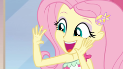 Size: 1920x1080 | Tagged: safe, imported from derpibooru, screencap, fluttershy, equestria girls, equestria girls series, i'm on a yacht, spoiler:eqg series (season 2), close-up, solo