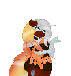 Size: 1036x1116 | Tagged: safe, artist:aonairfaol, imported from derpibooru, oc, oc only, anthro, unicorn, clothes, collar, eyelashes, female, frown, horn, simple background, solo, transparent background, unicorn oc
