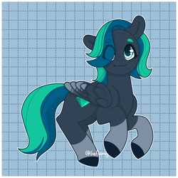 Size: 2000x2000 | Tagged: safe, artist:liefsong, imported from derpibooru, oc, oc only, pegasus, commission, hair over one eye, high res, wingding eyes, wings, your character here