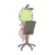 Size: 1000x1000 | Tagged: safe, artist:sugar morning, imported from derpibooru, fluttershy, pegasus, pony, animated, antonymph, chair, clothes, cute, female, flutterspin, fluttgirshy, gif, gir, hoodie, i have done nothing productive all day, invader zim, long sleeves, loop, mare, office chair, shyabetes, simple background, smiling, solo, spinning, sugar morning's spinning chair, transparent background, vylet pony, zipper