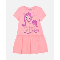 Size: 1500x1500 | Tagged: safe, imported from derpibooru, sunny starscout, earth pony, pony, 2d, clothes, dress, female, g5, mare, merchandise, official, solo, text