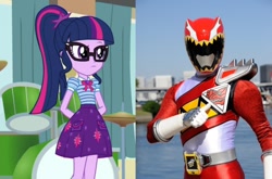 Size: 1274x842 | Tagged: safe, imported from derpibooru, screencap, sci-twi, twilight sparkle, equestria girls, equestria girls series, overpowered (equestria girls), brave kyoryured, female, kyoryuger brave, photo, power rangers, red ranger, solo, super sentai, zyuden sentai kyoryuger brave