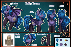 Size: 7008x4685 | Tagged: safe, artist:pridark, imported from derpibooru, oc, oc only, oc:belfry towers, bat pony, pony, bell, clothes, female, mare, reference sheet, socks, solo