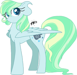 Size: 1017x1001 | Tagged: safe, artist:gallantserver, imported from derpibooru, oc, oc only, oc:minty wisp, pegasus, pony, female, mare, offspring, parent:sky stinger, parent:vapor trail, parents:vaporsky, simple background, solo, transparent background