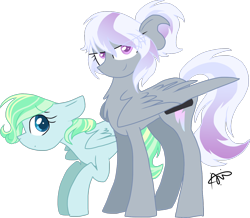 Size: 1480x1292 | Tagged: safe, artist:gallantserver, imported from derpibooru, oc, oc only, oc:minty wisp, pegasus, pony, female, mare, offspring, parent:cloudchaser, parent:sky stinger, parent:thunderlane, parent:vapor trail, parents:thunderchaser, parents:vaporsky, simple background, transparent background