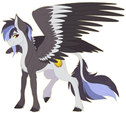 Size: 3428x3064 | Tagged: safe, artist:nocti-draws, imported from derpibooru, oc, oc only, oc:ghost, hybrid, kirin, pegasus, pony, high res, pubic fluff, simple background, solo, transparent background