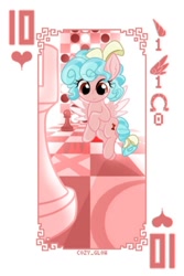 Size: 624x936 | Tagged: safe, artist:ca(oh)2, edit, imported from derpibooru, cozy glow, card game, chess, cropped, playing card, poker, solo