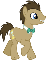 Size: 3000x3932 | Tagged: safe, artist:cloudy glow, artist:cloudyglow, imported from derpibooru, doctor whooves, time turner, earth pony, pony, a horse shoe-in, bowtie, high res, male, simple background, solo, transparent background, vector