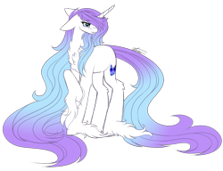 Size: 2000x1533 | Tagged: safe, artist:inspiredpixels, imported from derpibooru, oc, oc only, pony, unicorn, chest fluff, female, floppy ears, mare, signature, simple background, solo, transparent background, unshorn fetlocks