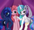 Size: 2950x2600 | Tagged: safe, artist:guatergau5, imported from derpibooru, pinkie pie, princess celestia, princess luna, alicorn, earth pony, pony, butt, dock, female, high res, moonbutt, plot, royal sisters, siblings, sisters, sunbutt