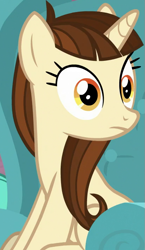 Size: 411x707 | Tagged: safe, imported from derpibooru, screencap, dawnlighter, pony, unicorn, season 8, the hearth's warming club, spoiler:s08, cropped, female, friendship student, mare, shocked, solo, surprised