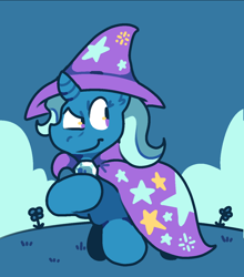 Size: 1176x1338 | Tagged: safe, artist:datbx_, imported from derpibooru, trixie, pony, cape, clothes, hat, solo