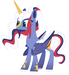 Size: 2500x2716 | Tagged: safe, artist:renhorse, imported from derpibooru, oc, oc only, oc:summers apex, alicorn, pony, colored wings, female, high res, mare, multicolored wings, simple background, solo, transparent background, wings