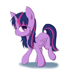 Size: 1080x1080 | Tagged: safe, artist:fajnyziomal, imported from derpibooru, twilight sparkle, alicorn, pony, cheek fluff, chest fluff, missing cutie mark, simple background, solo, twilight sparkle (alicorn), white background