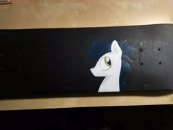 Size: 4160x3120 | Tagged: safe, artist:sefastpone, imported from derpibooru, soarin', pegasus, pony, bust, green eyes, irl, male, photo, skateboard, stallion