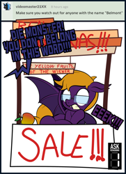 Size: 1920x2651 | Tagged: safe, artist:alexdti, imported from derpibooru, oc, oc only, oc:belmont waltz, oc:purple creativity, bat pony, pony, bat ponified, female, food, mango, offscreen character, race swap, solo