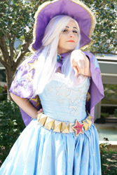 Size: 2000x3000 | Tagged: safe, artist:mieucosplay, artist:notsoprophoto, imported from derpibooru, trixie, human, bronycon, bronycon 2017, cape, clothes, cosplay, costume, hand on hip, hat, high res, irl, irl human, photo, trixie's cape, trixie's hat