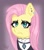 Size: 3200x3600 | Tagged: safe, artist:yumomochan, imported from derpibooru, fluttershy, pony, colored sketch, ear fluff, female, fluttergoth, goth, high res, mare, piercing, simple background, sketch, solo