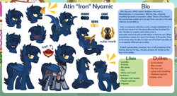 Size: 1200x655 | Tagged: safe, artist:jennieoo, imported from derpibooru, oc, oc:atin nyamic, bat pony, pony, armor, bio, blushing, book, fangs, flying, food, happy, jewelry, mandalorian, mango, necklace, reading, reference, reference sheet, show accurate, simple background, smiling, solo, spread wings, star wars, stargazing, thinking, vector, wings