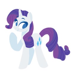 Size: 1024x1024 | Tagged: safe, artist:ethereanunicorn, imported from derpibooru, rarity, pony, unicorn, female, mare, no pupils, simple background, solo, white background