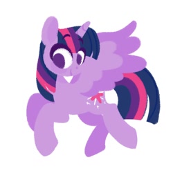 Size: 1024x1024 | Tagged: safe, artist:ethereanunicorn, imported from derpibooru, twilight sparkle, alicorn, pony, female, mare, no pupils, simple background, solo, twilight sparkle (alicorn), white background