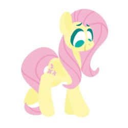 Size: 1024x1024 | Tagged: safe, artist:ethereanunicorn, imported from derpibooru, fluttershy, pegasus, pony, cute, daaaaaaaaaaaw, female, mare, no pupils, shyabetes, simple background, solo, white background