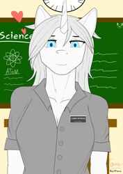 Size: 3307x4677 | Tagged: safe, artist:sforce, imported from derpibooru, oc, anthro, unicorn, female, teacher