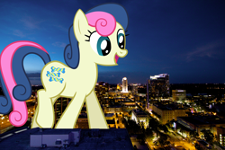 Size: 3300x2200 | Tagged: safe, artist:mundschenk85, imported from derpibooru, bon bon, sweetie drops, earth pony, pony, female, florida, giant pony, giant/macro earth pony, giantess, highrise ponies, irl, macro, mare, mega giant, orlando, photo, ponies in real life