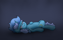 Size: 4592x2923 | Tagged: safe, artist:background basset, imported from derpibooru, lyra heartstrings, pony, unicorn, depressed, lying down, sad, simple background, solo