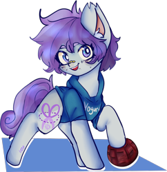 Size: 1026x1060 | Tagged: safe, artist:ube, artist:ubebreb, imported from derpibooru, oc, oc only, oc:lilac snip, earth pony, pony, clothes, ear fluff, earth pony oc, hoodie, pony oc, simple background, sweater, tomboy, torn ear, transparent background