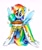 Size: 2404x2836 | Tagged: safe, artist:liaaqila, imported from derpibooru, rainbow dash, pegasus, pony, season 1, the best night ever, apple, apple pie, clothes, cute, dashabetes, dress, eye clipping through hair, flying, food, gala dress, happy, high res, liaaqila is trying to murder us, liaaqila is trying to murder us with dashabetes, open mouth, open smile, pie, smiling, solo, sparkles, spread wings, wings