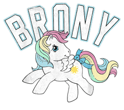 Size: 900x800 | Tagged: safe, imported from derpibooru, starshine, pegasus, pony, brony, design, female, g1, mare, merchandise, official, shirt design, simple background, solo, starshine (g1), text, transparent background