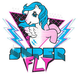 Size: 900x850 | Tagged: safe, imported from derpibooru, firefly, lightning bolt, white lightning, pegasus, pony, design, female, g1, lightning, mare, merchandise, official, shirt design, simple background, solo, text, transparent background