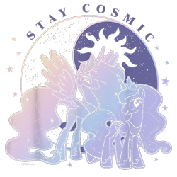 Size: 900x900 | Tagged: safe, imported from derpibooru, princess celestia, princess luna, alicorn, pony, design, duo, female, g4, mare, merchandise, official, shirt design, simple background, text, transparent background, yin-yang