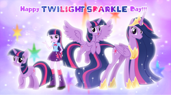 Size: 5360x3009 | Tagged: safe, artist:andoanimalia, imported from derpibooru, twilight sparkle, alicorn, unicorn, equestria girls, female, mare, older, older twilight, older twilight sparkle (alicorn), princess twilight 2.0, solo, twilight sparkle (alicorn), twilight sparkle day, unicorn twilight