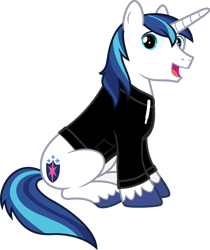 Size: 1600x1909 | Tagged: safe, artist:edy_january, edit, imported from derpibooru, vector edit, shining armor, pony, unicorn, clothes, gopnik, hardbass, hoodie, jacket, open mouth, simple background, slav, solo, transparent background, vector