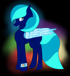 Size: 1848x2008 | Tagged: safe, artist:aonairfaol, imported from derpibooru, oc, oc only, pegasus, pony, abstract background, bracelet, grin, jewelry, pegasus oc, smiling, solo, wings