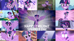 Size: 1280x720 | Tagged: safe, edit, edited screencap, editor:quoterific, imported from derpibooru, screencap, twilight sparkle, alicorn, pony, unicorn, all bottled up, castle mane-ia, castle sweet castle, friendship is magic, look before you sleep, magical mystery cure, season 1, season 2, season 3, season 4, season 5, season 6, season 7, season 9, sweet and elite, the ending of the end, the lost treasure of griffonstone, the mane attraction, the times they are a changeling, three's a crowd, to where and back again, spoiler:s09, alternate hairstyle, best friends until the end of time, book, breaking the fourth wall, cute, excited, eyes closed, female, floppy ears, flying, glowing eyes, glowing horn, golden oaks library, grin, gritted teeth, horn, looking at you, lying down, magic, magic aura, mare, nervous, nervous grin, night, one eye closed, open mouth, poster, prone, punklight sparkle, question mark, raised hoof, smiling, solo, spread wings, teeth, that pony sure does love books, thinking, train station, transformation, twiabetes, twilight sparkle (alicorn), twilight sparkle day, twilight's castle, unicorn twilight, wings, wink, winking at you