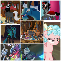 Size: 1280x1280 | Tagged: safe, artist:xxxkayceejrxxx, edit, imported from derpibooru, screencap, cosmos (character), cozy glow, grogar, king sombra, lord tirek, queen chrysalis, storm king, my little pony: the movie, the beginning of the end, antagonist, cosmos