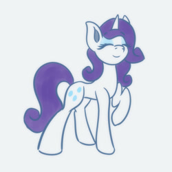 Size: 1500x1500 | Tagged: safe, artist:shad0w-galaxy, imported from derpibooru, part of a set, rarity, pony, unicorn, female, mare, simple background, slim, smiling, solo