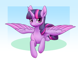 Size: 2800x2200 | Tagged: safe, artist:anvalina, imported from derpibooru, twilight sparkle, alicorn, pony, female, high res, lying down, mare, prone, solo, spread wings, twilight sparkle (alicorn), wings