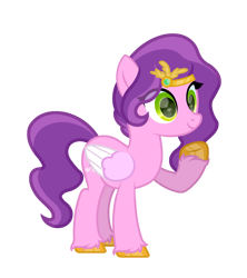 Size: 1600x1800 | Tagged: safe, artist:ponkus, imported from derpibooru, pipp petals, pegasus, pony, adorapipp, cute, female, g4, g5, g5 to g4, jewelry, mare, solo, tiara