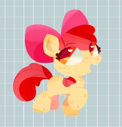 Size: 1988x2077 | Tagged: dead source, safe, artist:honeyrainee, artist:shugrcube, imported from derpibooru, apple bloom, earth pony, pony, female, filly, freckles, open mouth, open smile, smiling, solo