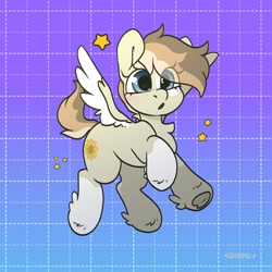 Size: 2000x2000 | Tagged: safe, artist:spoopygander, imported from derpibooru, oc, oc only, oc:sunrich maron, pegasus, pony, cute, female, high res, solo