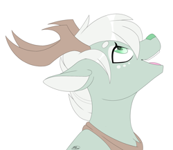 Size: 2015x1748 | Tagged: safe, artist:melodytheartpony, imported from derpibooru, deer, amazed, amazement, clothes, cute, female, feral, horns, looking up, smiling