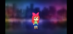 Size: 2048x970 | Tagged: safe, artist:pinkaboo2004, imported from derpibooru, apple bloom, human, equestria girls, gacha life, humanized, solo