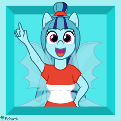 Size: 4000x4000 | Tagged: safe, artist:melisareb, imported from derpibooru, part of a set, sonata dusk, equestria girls, .svg available, absurd resolution, crossover, female, fin wings, looking at you, ponytail, pun, rhythm heaven, solo, the dazzles, vector, visual pun, wings